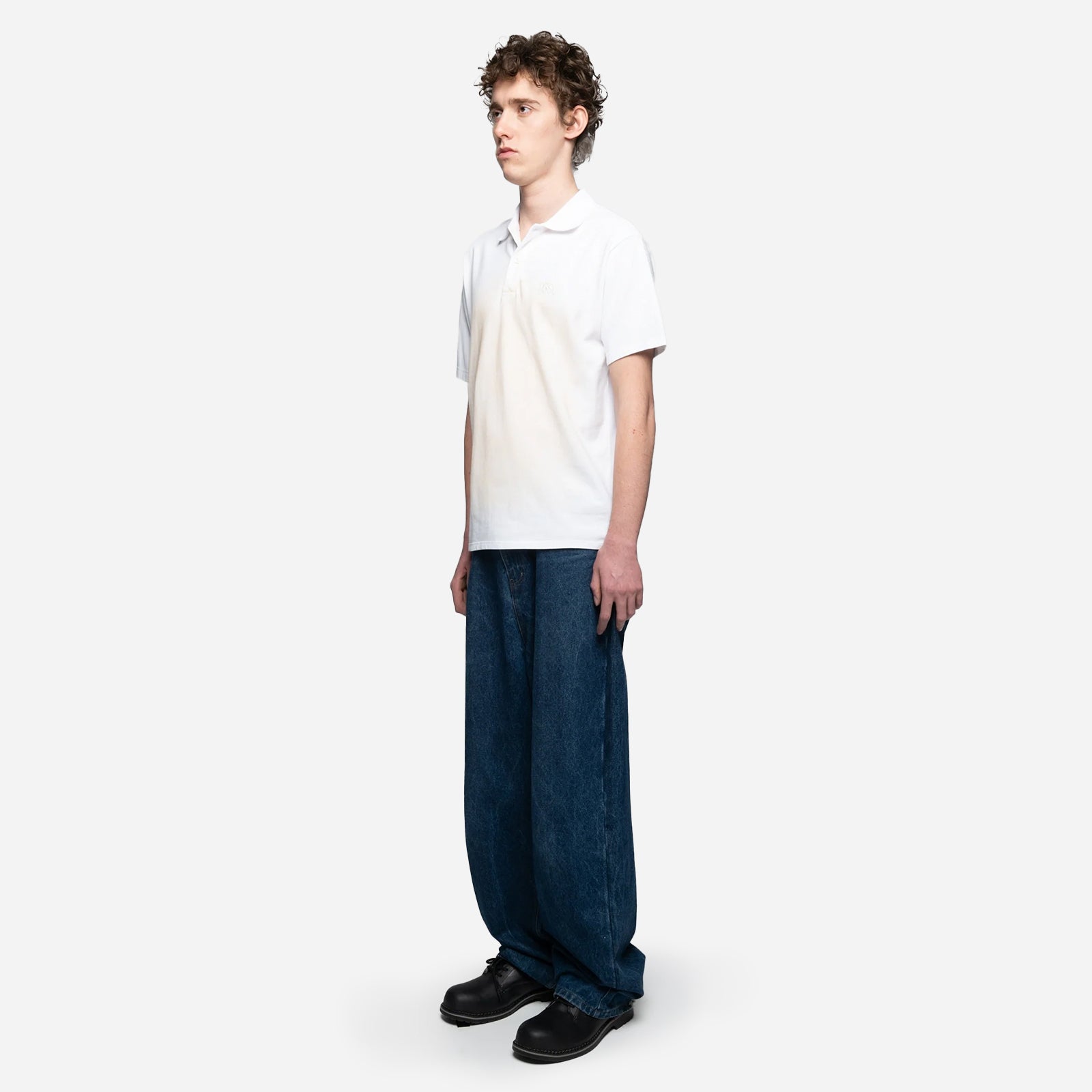White Faded Polo SS2693SCWFP WHT