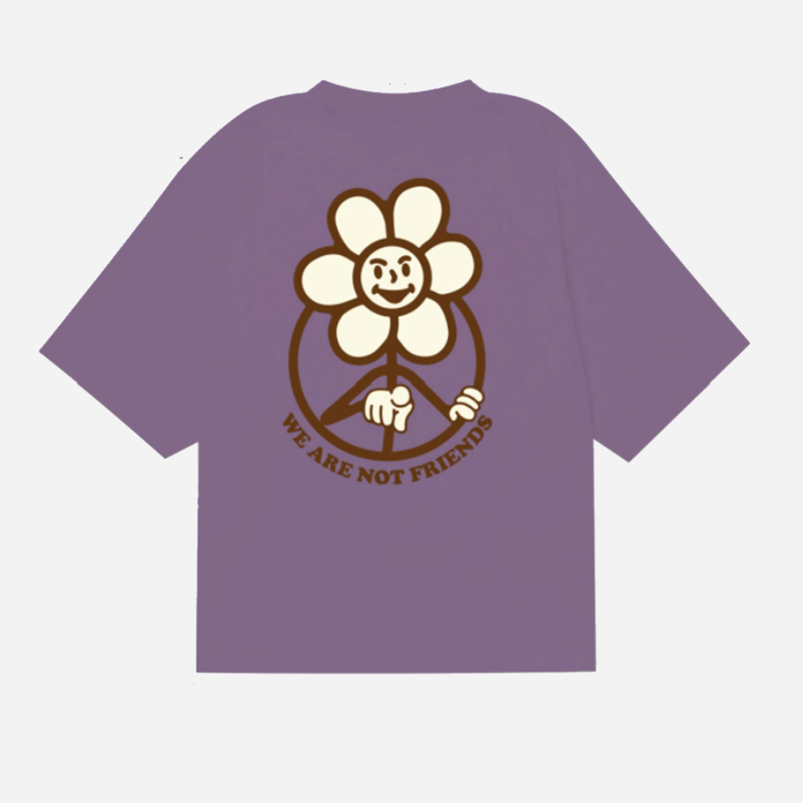 We Are Not Friends Boxy Daisy Purple T-shirt WANF-WI2601