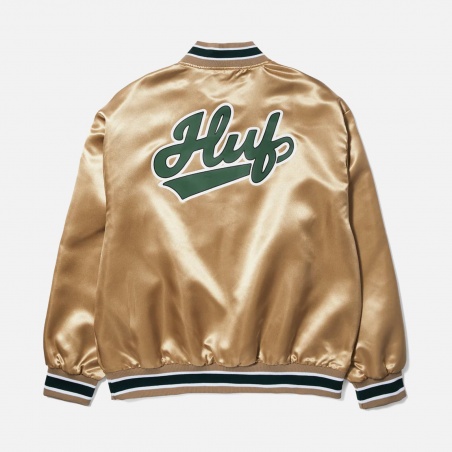 HUF Pop Fly Satin Baseball Jacket JK00419-TAN | 4Elementos