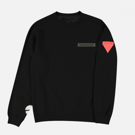 Maharishi 2095-Black Blank Patch Crew Sweat | 4Elementos