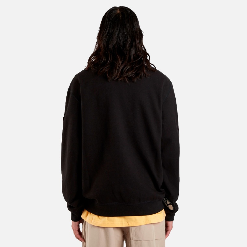 2095 Black Blank Patch Crew Sweat