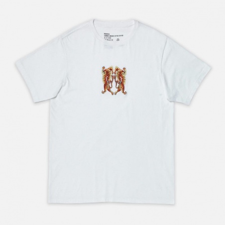 Maharishi 2063-White Heart Of Tigers Embroidered T-shirt | 4Elementos