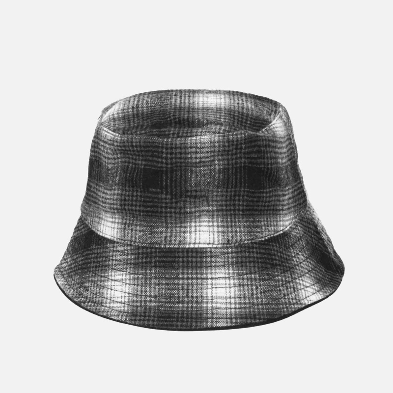 WPFW21BHSP BLK Bucket Hat Shadow Plaid