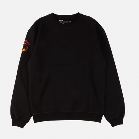 Maharishi 9432-Black Vintage Panther Patch Crew | 4Elementos