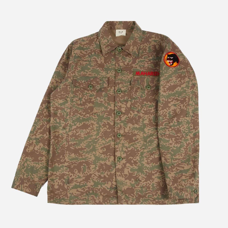 3582 Jungle Camo Tiger Embroidered Shirt