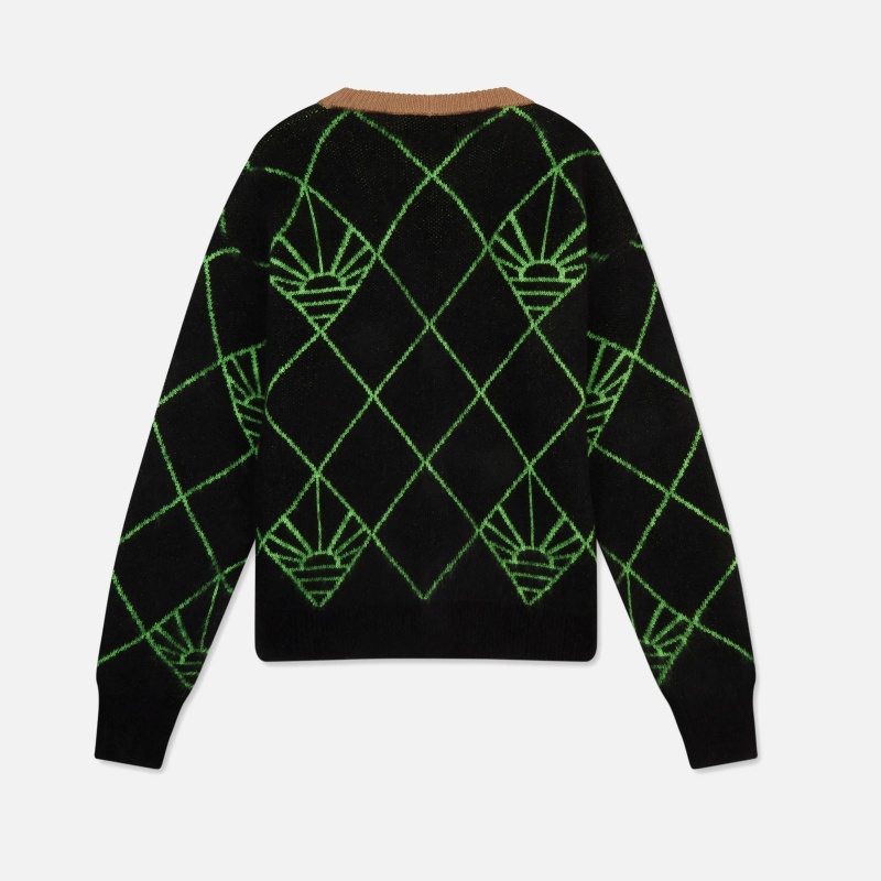 Logo Cardigan Knit PACC11N001 BLK