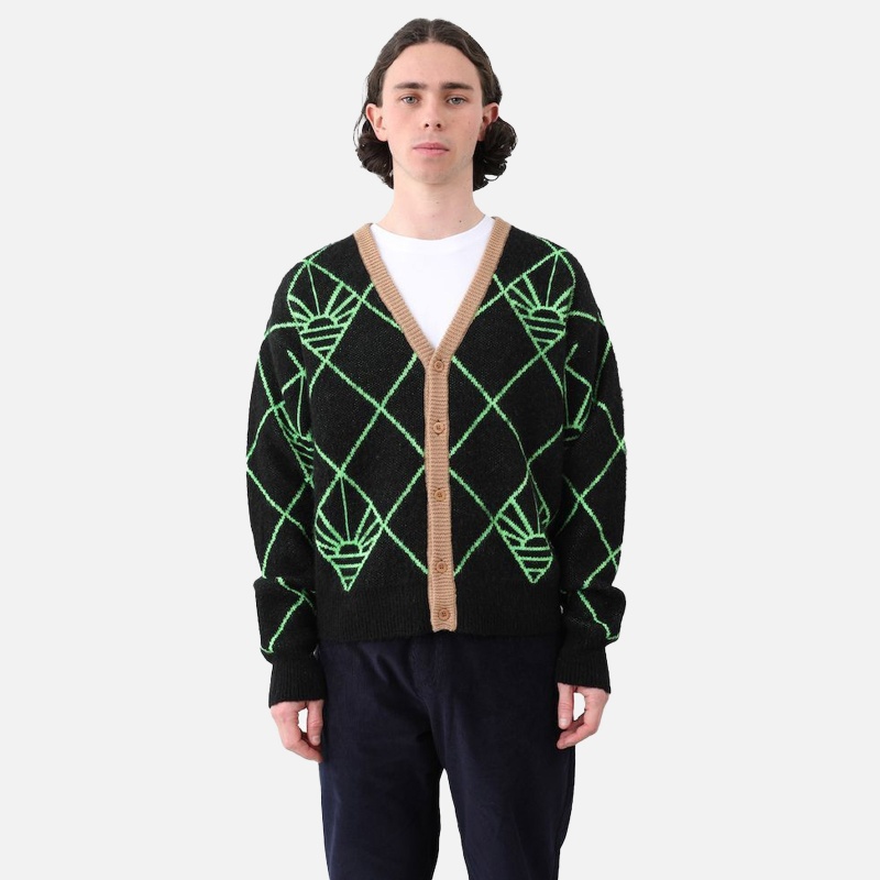 Logo Cardigan Knit PACC11N001 BLK