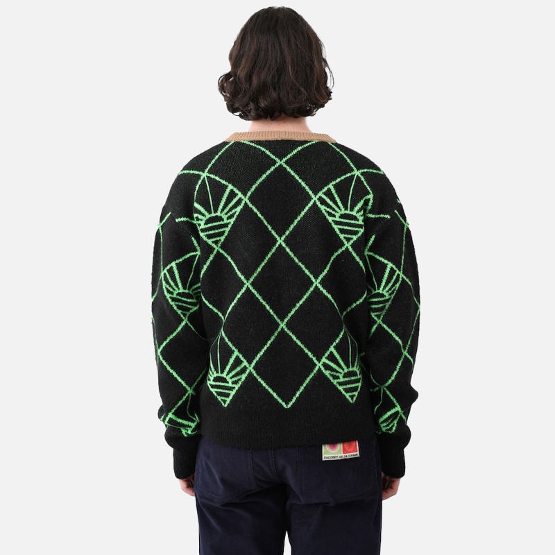 Logo Cardigan Knit PACC11N001 BLK