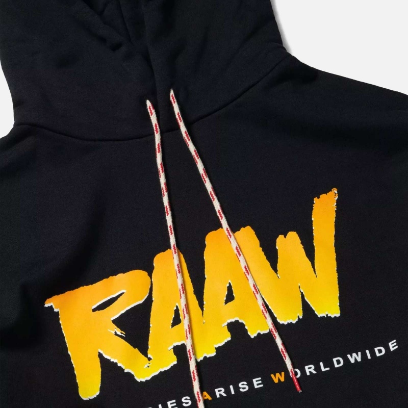 Aries Arise Raaw Hoodie FTAR20011 BLK