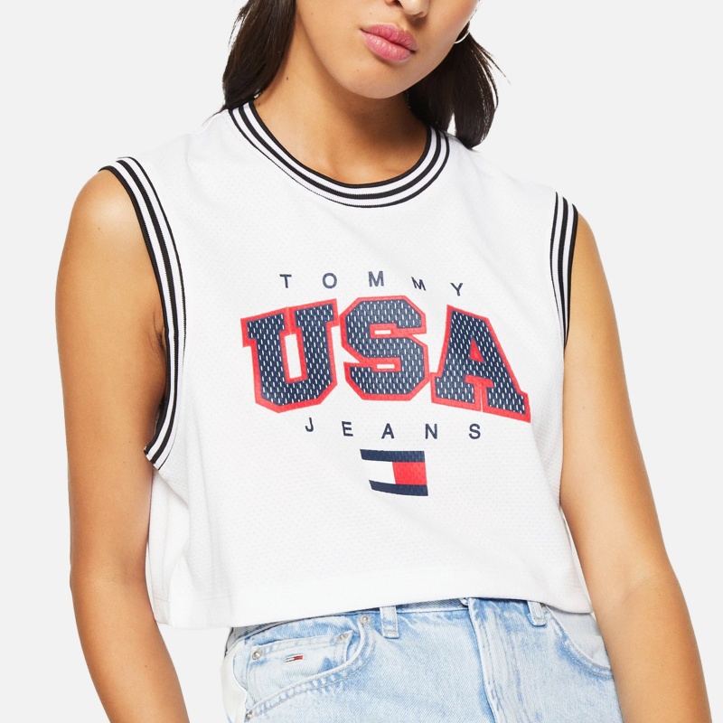 Tommy Jeans W Crop USA Basketball Tank DW0DW15304YBR