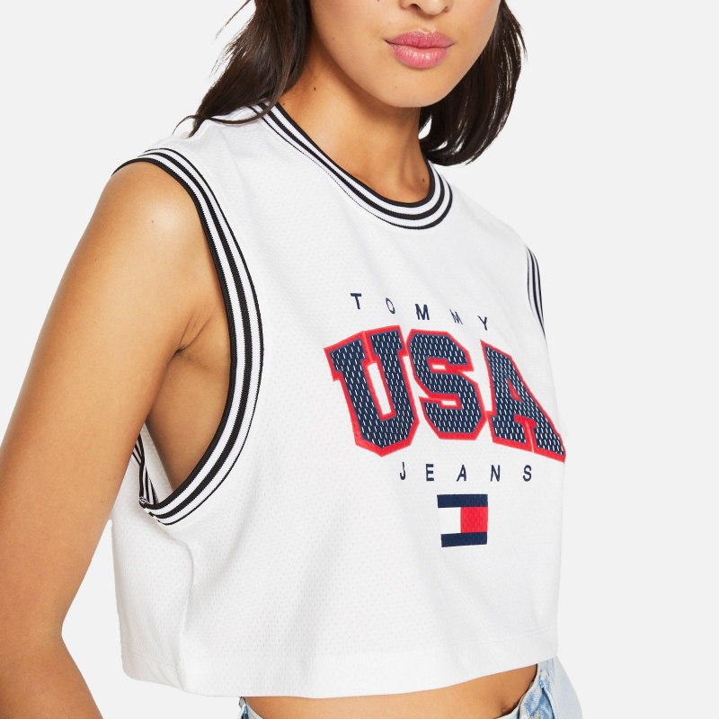 Tommy Jeans W Crop USA Basketball Tank DW0DW15304YBR