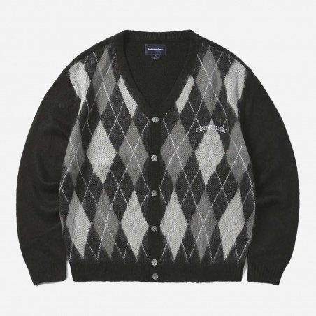 thisisneverthat Argyle Cardigan TN223KKNCK01-Black | 4Elementos