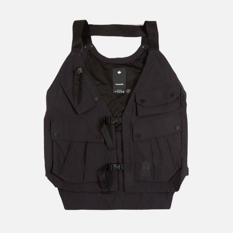 6390 Black Veg Dyed Tactical Cargo Vest