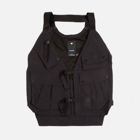 Maharishi Veg Dyed Tactical Cargo Vest 6390-Black | 4Elementos