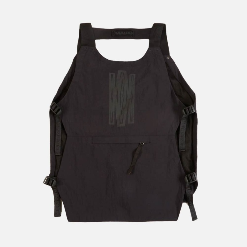 6390 Black Veg Dyed Tactical Cargo Vest