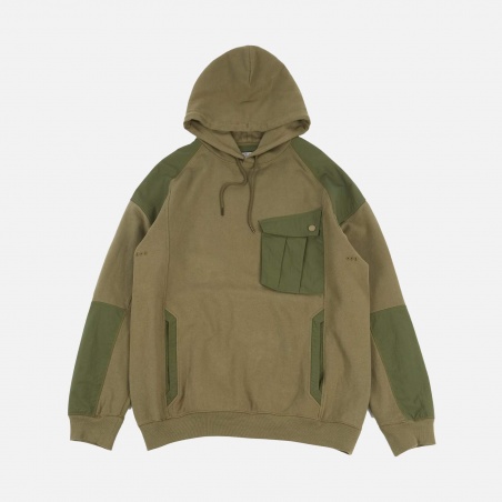 Maharishi 3538-Olive Maha Tech Hooded Sweat | 4Elementos