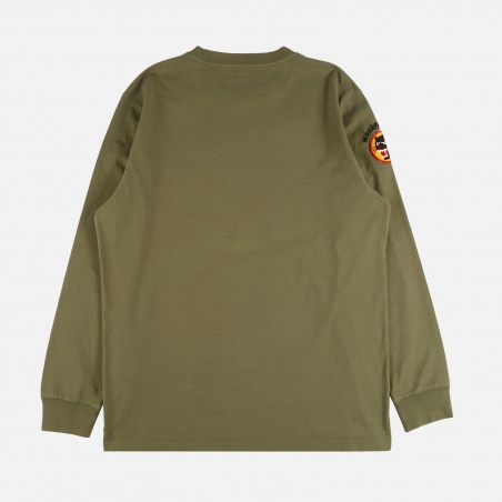 Maharishi 9432-Olive Vintage Panther Patch Crew | 4Elementos