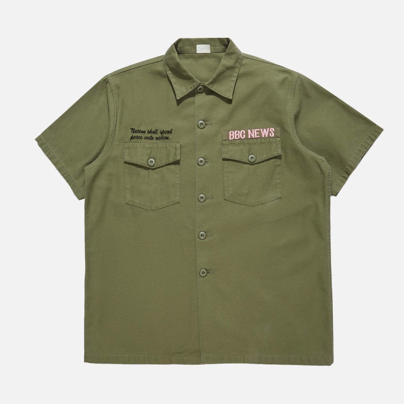 8088 OLIVE BBC News Modified Utility Shirt