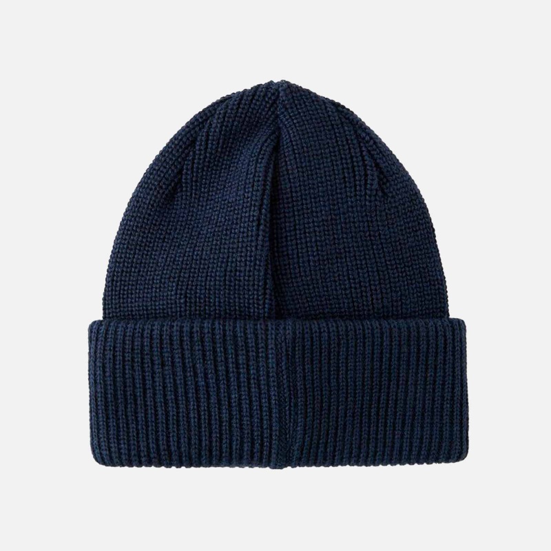 PSS22DFMBN NVY Double Fold Merino Beanie