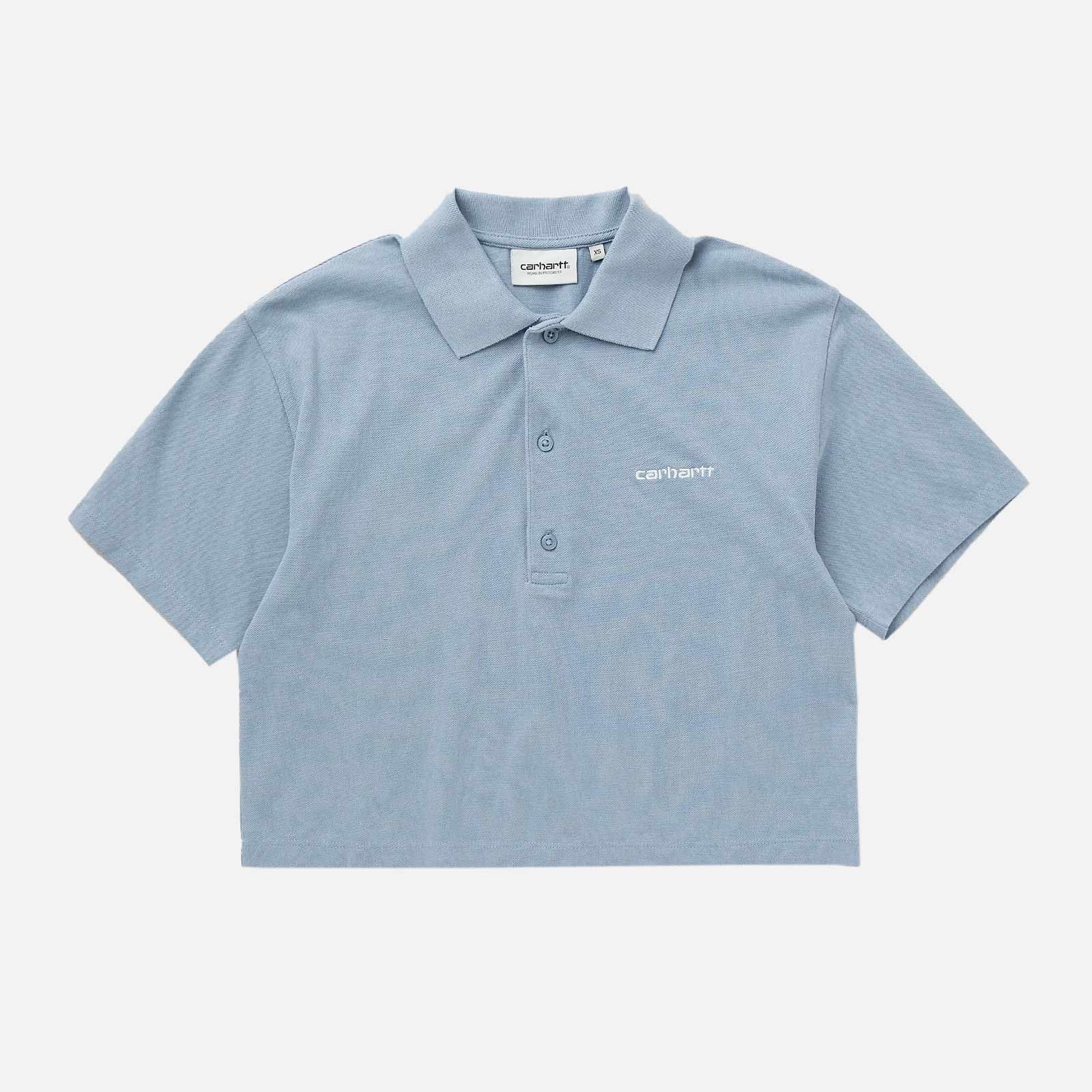 W S S Carhartt Script Polo T Shirt I0345530F4XX